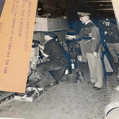 Large B&W Photos - WWII Tank Production - Locomotive Plants