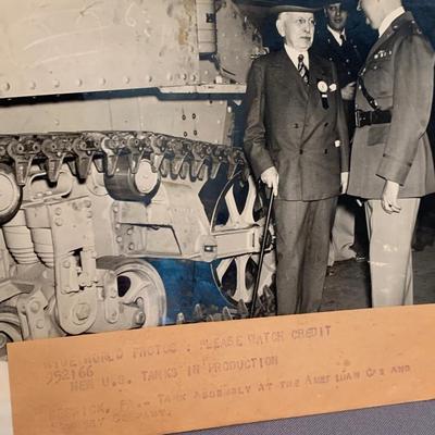 Large B&W Photos - WWII Tank Production - Locomotive Plants