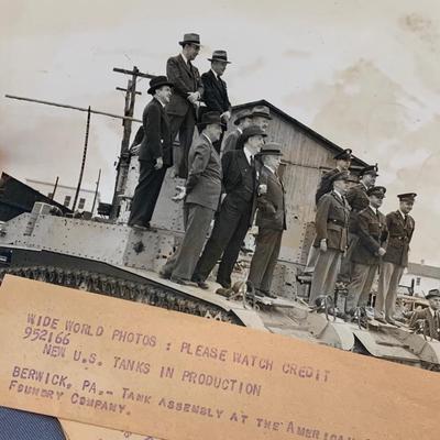 Large B&W Photos - WWII Tank Production - Locomotive Plants