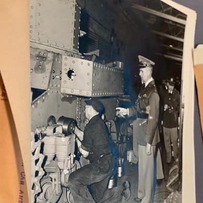 Large B&W Photos - WWII Tank Production - Locomotive Plants