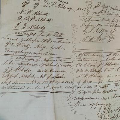 Mid 1800s Alabama Court Documents Ephemera Lot