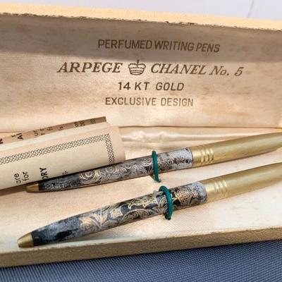 Vintage Collectibles Lot - Towle Mirror Rolex Wallet Chanel Pen Set 1940s Foldout Card +++