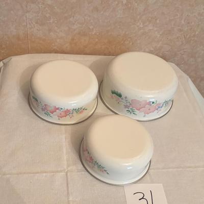 Vintage Kobe Enamuel Nesting Bowls