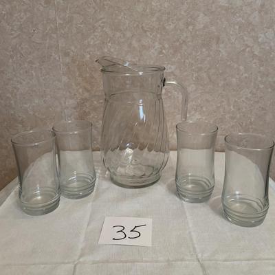 Pitcher and Glasses