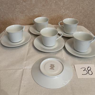 Noritake Snowville China Cups and Saucers