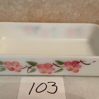 Fire King Dogwood Baking Dish