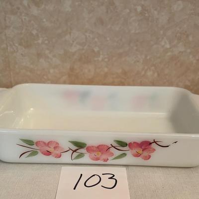 Fire King Dogwood Baking Dish