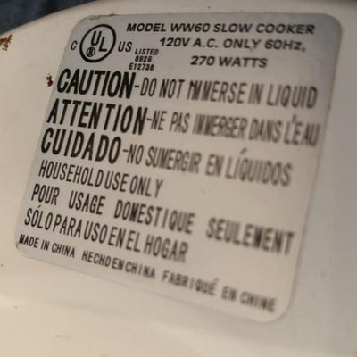 White Westinghouse Slow Cooker