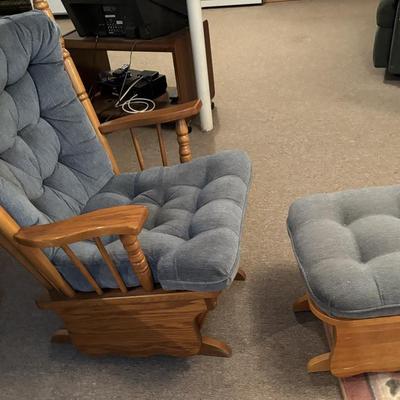 Glider and Foot Stool