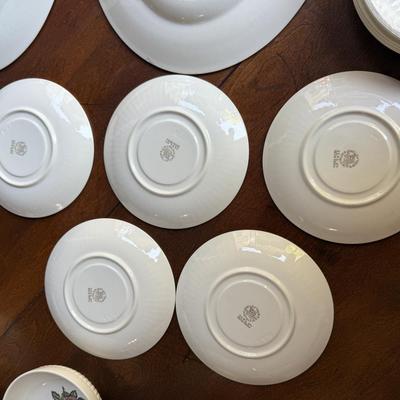 Sale Photo Thumbnail #120: This is for tea, cups and saucers and platters and plates. It is Wedgewood. please look at the pictures for any chips or cracks.