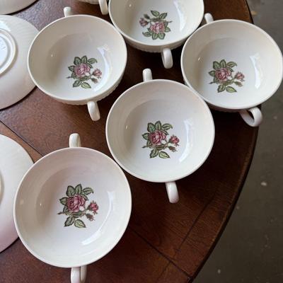 Sale Photo Thumbnail #122: This is for tea, cups and saucers and platters and plates. It is Wedgewood. please look at the pictures for any chips or cracks.