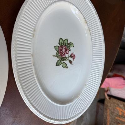 Sale Photo Thumbnail #114: This is for tea, cups and saucers and platters and plates. It is Wedgewood. please look at the pictures for any chips or cracks.