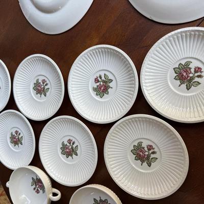 Sale Photo Thumbnail #119: This is for tea, cups and saucers and platters and plates. It is Wedgewood. please look at the pictures for any chips or cracks.