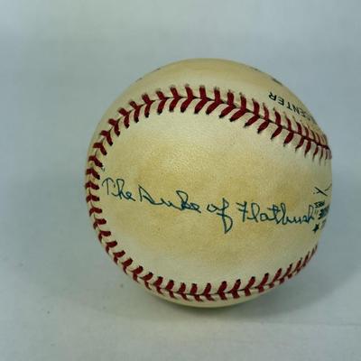 Lot 33: Duke Snider Autographed Baseball – Hall of Fame Center Fielder & Brooklyn Dodgers Icon