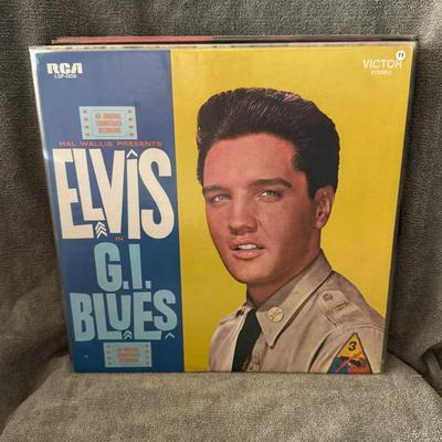 Sale Photo Thumbnail #216: Elvis Presley's G.I. Blues, an original soundtrack recording released by RCA Victor. 
Here are some details about the album:
Release Information: G.I. Blues is the third soundtrack album and seventh overall album by Elvis Presley. It was released by RCA V