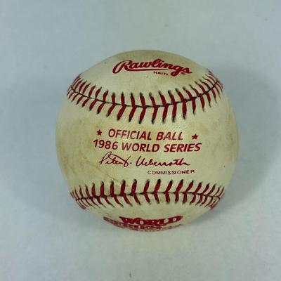 Lot 40: 1986 World Series Official Rawlings Baseball – Vintage MLB Collectible – Mets vs Red Sox