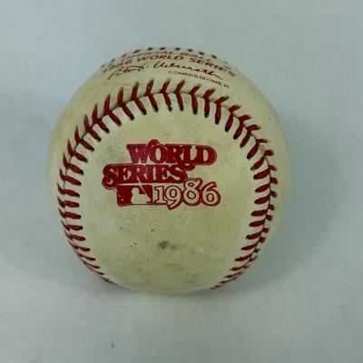Lot 40: 1986 World Series Official Rawlings Baseball – Vintage MLB Collectible – Mets vs Red Sox