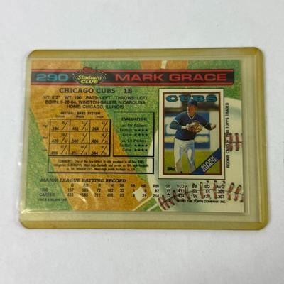 Lot 41: Vintage MLB Baseball Card Lot – 10 Card Collection Featuring Mark Grace, Harold Reynolds, Kirk Gibson & More