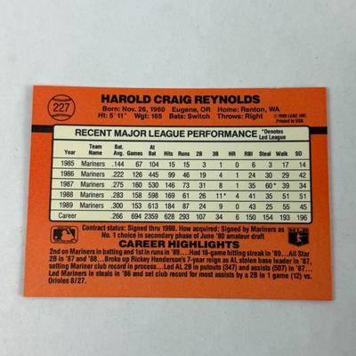 Lot 41: Vintage MLB Baseball Card Lot – 10 Card Collection Featuring Mark Grace, Harold Reynolds, Kirk Gibson & More