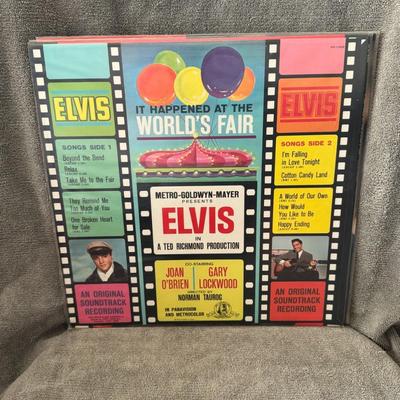 Sale Photo Thumbnail #4: Elvis Presley's "It Happened at the World's Fair". 
Information about the album includes:
Release: The sixth soundtrack album by Elvis Presley, released by RCA Victor in April 1963.
Source: The soundtrack for the 1963 film of the same name, starring Elvis