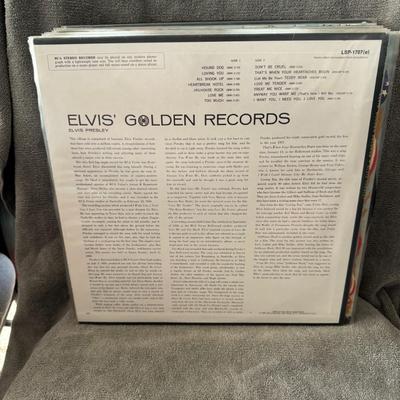 Sale Photo Thumbnail #213: Elvis' Golden Records, a compilation album by American rock and roll singer Elvis Presley. 
Here's some information about this iconic album:
Release and Significance: Issued by RCA Victor in March 1958, Elvis' Golden Records is widely considered to be the