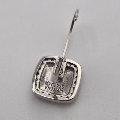 Lot 53: 925 Silver Rings and Earring Set / 19g / Sizes 5.5 & 6