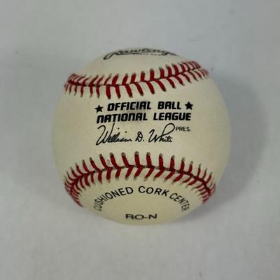 Lot 8: Johnny Mize Signed Baseball – Hall of Fame ’81 Inductee