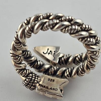 Lot 55: Silver 925 Earrings and Rings / 22g / Sizes 6