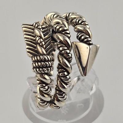 Lot 55: Silver 925 Earrings and Rings / 22g / Sizes 6