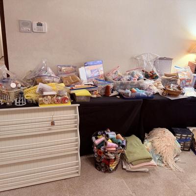 Sale Photo Thumbnail #49: - Tables and tables clothes are not included 
NO CHERRY PICKING or taking ONLY the items you want and leaving the rest! Please arrive with enough time to load. Bring boxes/any tools to assemble /dolly/people to help load/etc.
- Questions? Call Mike at (91