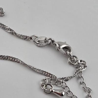 Lot 57: 925 Silver Necklace & Silver Link Anklet / 4g