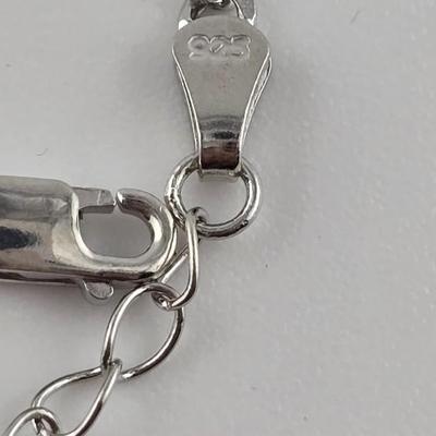 Lot 57: 925 Silver Necklace & Silver Link Anklet / 4g
