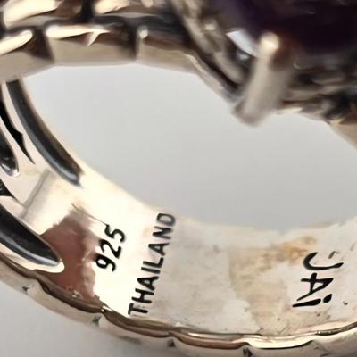 Lot 58: (3) 925 Silver Rings with Stones / 1 Fashion Ring / 21g