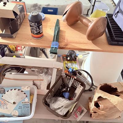Sale Photo Thumbnail #103: - Tables & shelving stays. 

NO CHERRY PICKING or taking ONLY the items you want and leaving the rest! Please arrive with enough time to load. Bring boxes/any tools to assemble /dolly/people to help load/etc.
- Questions? Call Mike at (918)759-7591 or ema