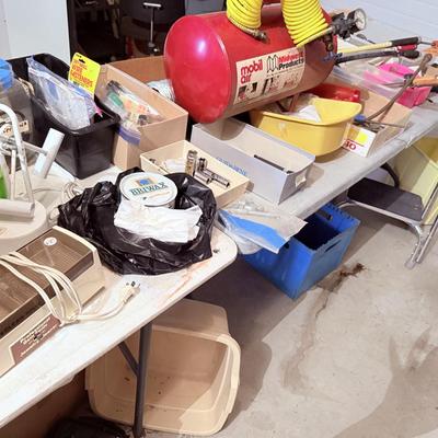 Sale Photo Thumbnail #112: - Tables and shelving are not included. 

NO CHERRY PICKING or taking ONLY the items you want and leaving the rest! Please arrive with enough time to load. Bring boxes/any tools to assemble /dolly/people to help load/etc.
- Questions? Call Mike at (918)75