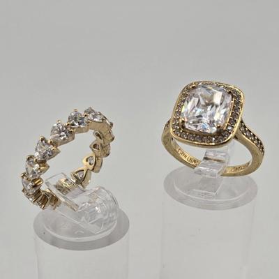Lot 59: 925 Silver Rings w/ CZ Stones / 8g / Size 6