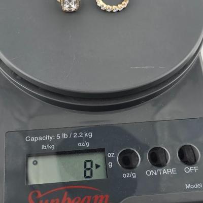 Lot 59: 925 Silver Rings w/ CZ Stones / 8g / Size 6