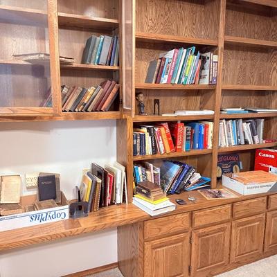 Sale Photo Thumbnail #131: - entertainment center is included. Large wood bookshelf against the wall is not.

NO CHERRY PICKING or taking ONLY the items you want and leaving the rest! Please arrive with enough time to load. Bring boxes/any tools to assemble /dolly/people to help lo
