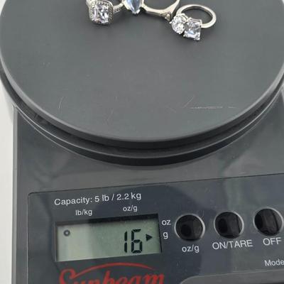 Lot 60: 925 Silver Rings w/ CZ Stones / 16g