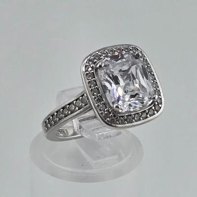 Lot 60: 925 Silver Rings w/ CZ Stones / 16g