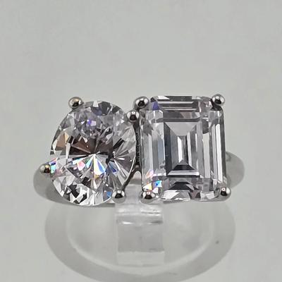 Lot 60: 925 Silver Rings w/ CZ Stones / 16g