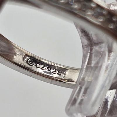 Lot 60: 925 Silver Rings w/ CZ Stones / 16g