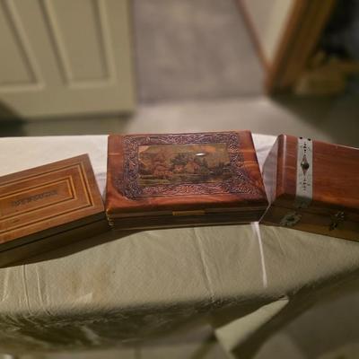 3 WOODEN BOXES