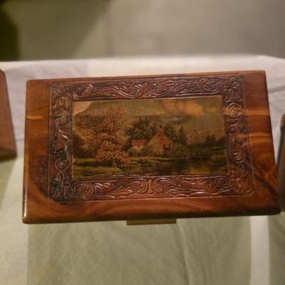 3 WOODEN BOXES