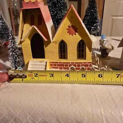 VINTAGE LIGHTED VILLAGE DELUXE MADE FOR MONTGOMERY WARDS IN JAPAN