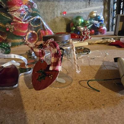 CHRISTMAS ORNAMENTS, BEADED GARLAND AND MORE