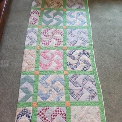 HANDMADE QUILT AND A CROCHETED KNIT THROW BLANKET