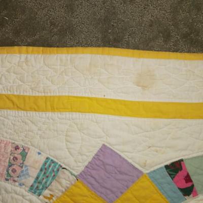HANDMADE DOUBLE WEDDING RING QUILT
