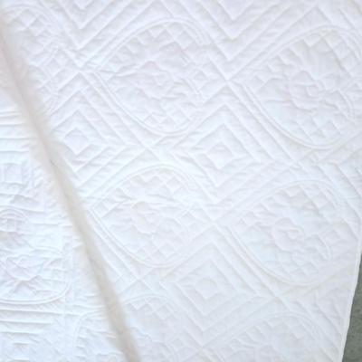 HANDMADE NEEDLEPOINT QUILTED BEDSPREAD