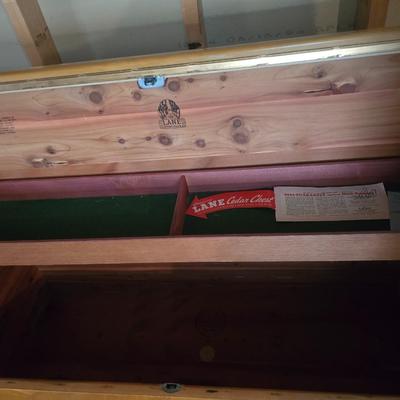 LANE CEDAR CHEST WITH SHELF AND KEY